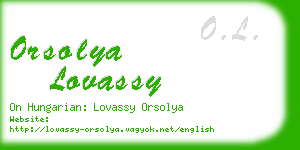 orsolya lovassy business card